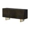 Armen Living Monaco Rectangular Black Wood Sideboard with Antique Brass Accent LCMOBUBL - alternate 1